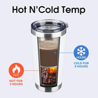 20oz Tumbler Bulk Stainless Steel Vacuum Insulated Tumblers with Lid Double Wall Travel Mug Durable Powder Coated Coffee Cup, Suitable for Ice Drinks and Hot Beverage (White 1pack)