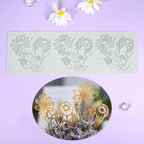 TUKE Flower Silicone Cake Lace Mold Cake Decorating Tool Border Decoration Lace Mold Kitchen Baking Tool (K_ Flower)
