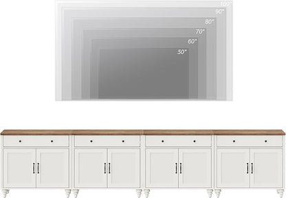 WAMPAT Farmhouse TV Stand for 85 inch TV - Image 3