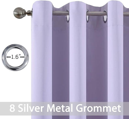 Yakamok Room Darkening Curtains 52x90 inch Length Lilac-Living Room | 2 panels - Image 2
