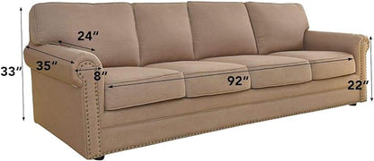 Easy-Going Stretch 4 Seater Oversized Sofa Couch Cover Wine | 1-Piece Extra - Image 5