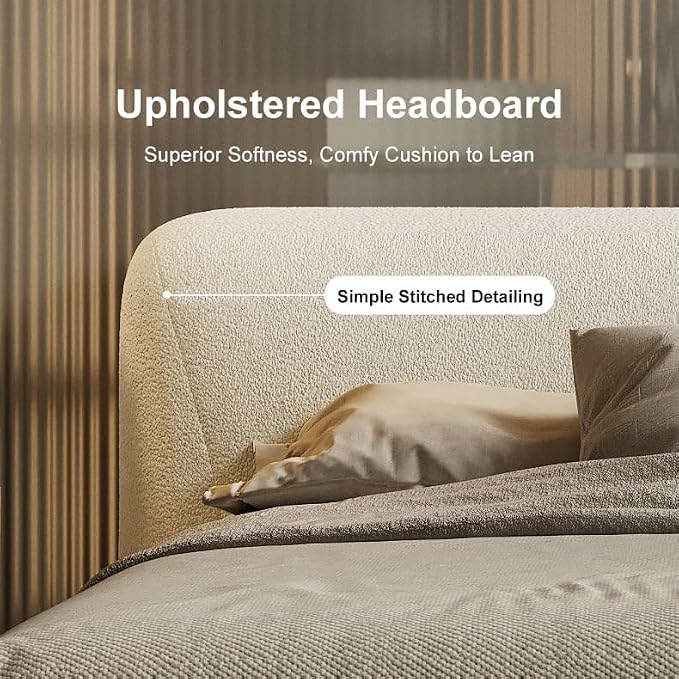 homary Queen Size Upholstered Bed Frame - Image 4