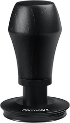 Normcore 53.3mm Espresso Coffee Tamper V4 - Spring Loaded Tamper With Titanium PVD Coating Ripple Base -15lb / 25lb / 30lbs Replacement Springs, Genuine Black Oak Wood Handle