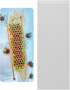 mostsom 3D Hollow Out Lace Mold Honey Shape Cake Mold Decorative Lace Mat Sugar Craft Silicone Pad Honeycomb Fondant Moulds Decorating Tools Baking (B_ Honeycomb)