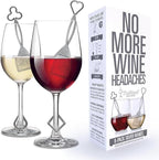 PureWine Wine Wands Purifier, 8 Wine Filters Remover Histamines Sulfite - May Reduce and Alleviate Wine Allergies & Sensitivities - Restores Taste, Perfect Wine Pour, Gifting, Holiday