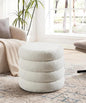 Flouki 19.5" Storage Ottoman Round, Vanity Stool by Flouki