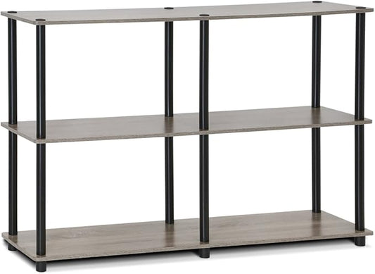 Furinno TURN-N-TUBE Storage Shelves, 3-Tier 47.4 Wide Book Shelf, Corner Shelf by Furinno-FitsYourSpaceFitsYourBudget