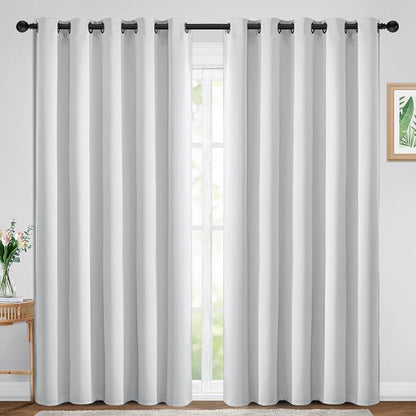 Yakamok Room Darkening Curtains 70x84 inch Greyish White-Living Room | 2 panels by Yakamok