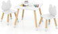 Costzon Kids Table and Chairs, Wooden Toddler Desk Set by Costzon