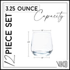 Vikko 3.25 Ounce Shot Glasses, Set of 6 Small Liquor and Spirit Glasses, Durable Tequila Bar Glasses For Alcohol and Espresso Shots, 6 Piece Shooter Glass Set (LAL)