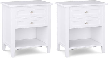 SIMPLIHOME Warm Shaker Solid Wood 24 inch Wide Transitional-Style Bedside by SimpliHome