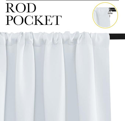 NICETOWN Greyish White Bedroom Curtain Panels - Image 3