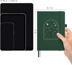 &And Per Se Lined Journal Notebook for Women&Men with Pattern, 365 Pages, 5.7'' x 8'' 100GSM Thick Paper, A5 Journals for Writing(Dark Green)