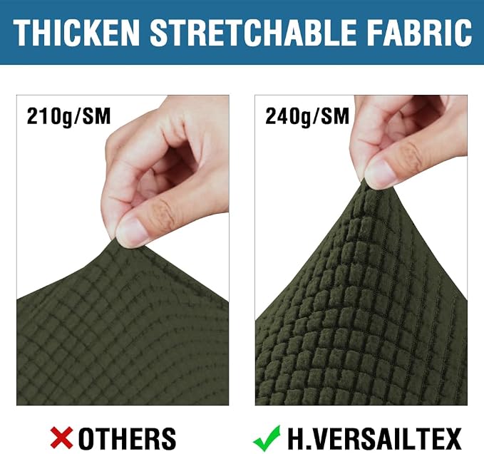 H.VERSAILTEX 3 Piece Stretch Sofa Covers - Image 3
