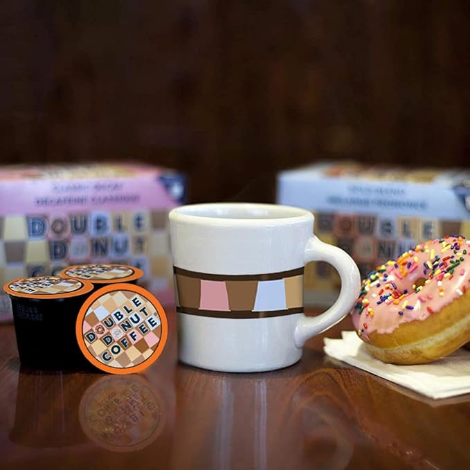 Glazed Donut Coffee Medium Roast Flavored Decaf Coffee Pods for Keurig K-Cup Makers from Double Donut, 96 Capsules