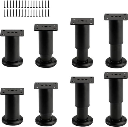 8 PCS Adjustable Metal Furniture Legs 3.15-4.72 Inch, Heavy Duty Replacement by Unknown