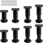 8 PCS Adjustable Metal Furniture Legs 3.15-4.72 Inch, Heavy Duty Replacement by Unknown