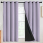 SimpleHome Lilac 100% Blackout Curtains Room Darkening Living Room 63 Inch | by SimpleHome