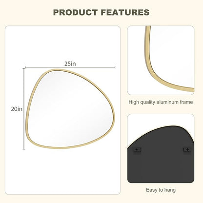 WallBeyond Asymmetrical Mirror, Irregular Wall Mirror, Wall Mirrors Decorative - Image 7