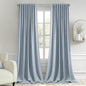MIULEE Light Blue Back Tab Blackout Curtains 52x102 Inch Long 2 Panels Set | by MIULEE