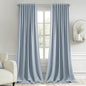MIULEE Light Blue Back Tab Blackout Curtains 52x120 Inch Long 2 Panels Set | by MIULEE