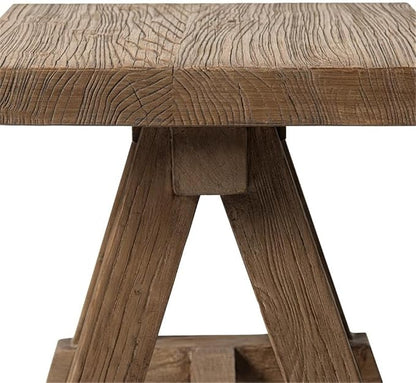 Pemberly Row 18 in Square Reclaimed Elm Side Table, Medium-Dark Brown Finish - Image 9