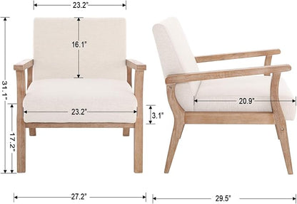 Accent Chair Mid Century Modern Armchair - Image 2