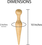 HIC Kitchen Pestle for Chinois, Cone-Shaped, Wood, 8-Inches