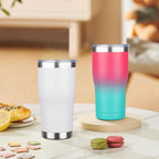 MEZMUT 20oz Coffee Tumbler with Lid and Straw Double Wall Vacuum Insulated Cup Stainless Steel Travel Mugs Insulated for Hot and Cold Leakproof Powder Coated Tumbler for Indoor and Outdoor