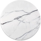 Koville Marble Cutting Board for Kitchen Countertop, 11" Round Marble Cheese Board Serving Tray for Baking, Charcuterie, Pastry, Trivet, Stone Cutting Boards for Kitchen - Milas Lilac