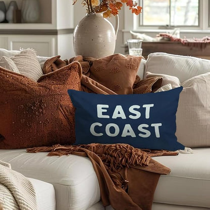 Coastal Throw Pillow Cover 12x20, Trendy Retro Dorm - Image 2
