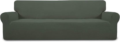 Easy-Going Stretch 4 Seater Oversized Sofa Couch Cover Olive Green | 1-Piece by Easy-Going