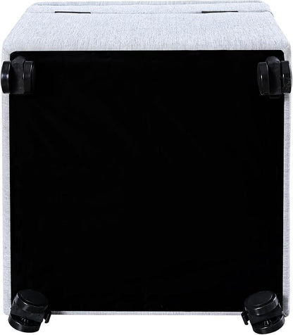 Adeco 17.5 inch Square Storage Ottoman - Image 8
