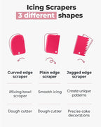 Kootek Cake Decorating Kit Baking Supplies Cake Turntable with 2 Frosting Straight Angled Spatula 3 Icing Smoother Scrapers Baking Accessories Tools for Beginners and Pros, Pink