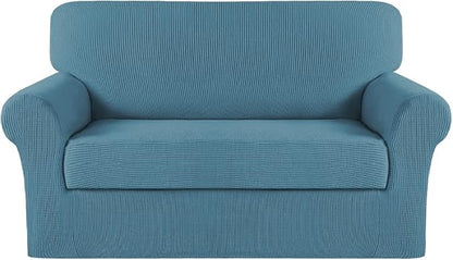 Turquoize Stretch Sofa Slipcover 2 Pieces Sofa Cover Couch Cover by Turquoize