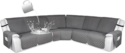 HDCAXKJ 100% Waterproof Reclining Sectional Couch Covers L Shape Recliner Sofa by HDCAXKJ