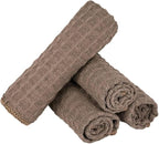 Barista Micro Cloth 4 Pack - watchget Microfiber Barista Cleaning Towels Coffee Cleaning Accessories for Espresso Machine, Steam Wand, Countertop, Kitchen Dish Cloth Waffle Weave Brown(12"x12")