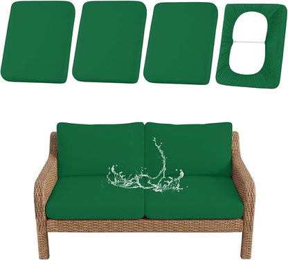 Waterproof Outdoor Cushion Covers, Stretch Patio Slipcovers | UV Resistant by hyha