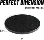 Koville Indian Natural Marble Cutting Board for Kitchen, 11inch Round Hand Crafted Marble Slab for Cheese, Charcuterie, Pastry Board - Wedding Gift, House Warming Gift(Black Galaxy)
