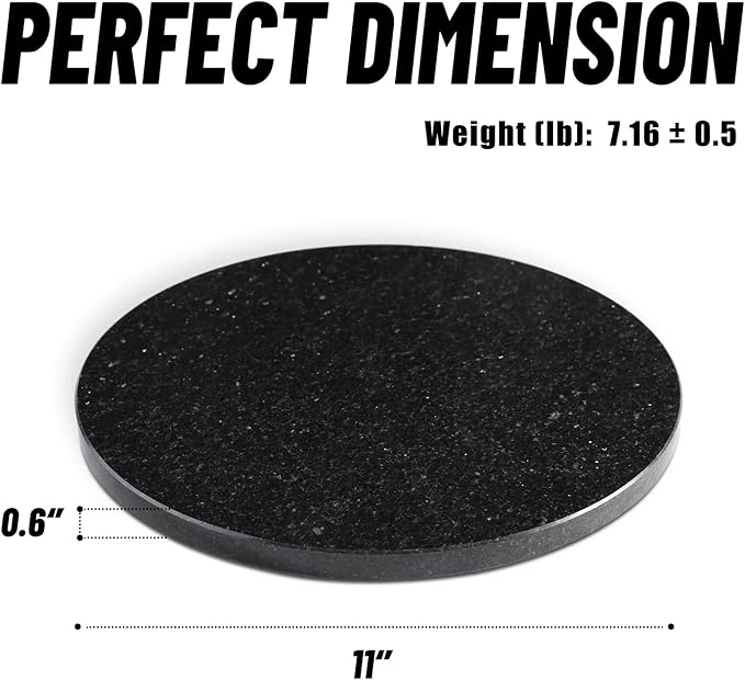Koville Indian Natural Marble Cutting Board for Kitchen, 11inch Round Hand Crafted Marble Slab for Cheese, Charcuterie, Pastry Board - Wedding Gift, House Warming Gift(Black Galaxy)