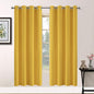 Yakamok Room Darkening Curtains 52x72 inch Long Mustard Yellow-Living Room | 2 by Yakamok