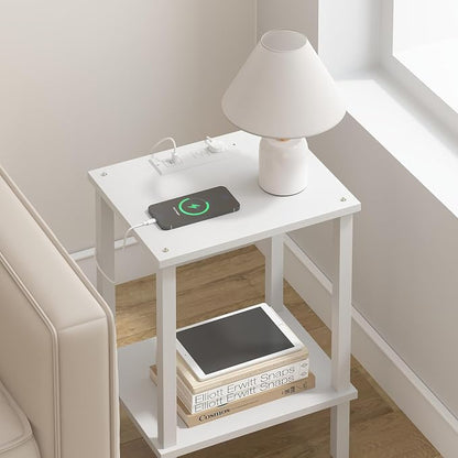 TUTOTAK End Table with Charging Station, Small Side Table with Outlets - Image 6