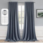 MIULEE Stone Blue Back Tab Blackout Curtains 52x96 Inch Long 2 Panels Set | Rod by MIULEE