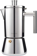 Easyworkz Diego Stovetop Espresso Maker Stainless Steel Italian Coffee Machine Maker 6Cup 10 oz Moka Pot Induction Espresso Pot