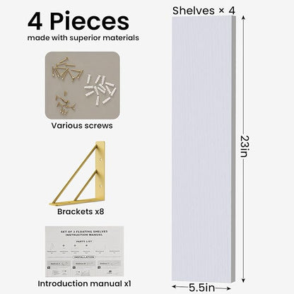 BAYKA Wall Shelves for Bedroom Decor, Floating Wall Shelf for Living Room - Image 2
