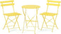 VINGLI Outdoor Folding Bistro Table and Chairs Set of 2, 3-Piece Bistro Set by VINGLI