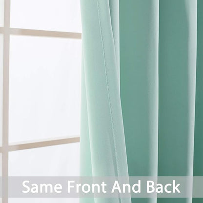 Yakamok Room Darkening Curtains 52x84 inch Length Aqua-Living Room | 2 panels - Image 6