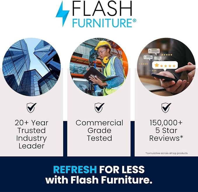 Flash Furniture Nolan Commercial Grade 31.5" Square Orange Metal Indoor-Outdoor - Image 3