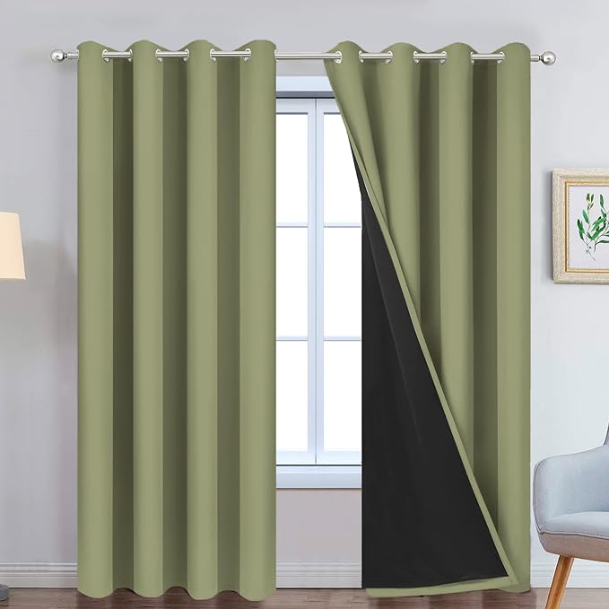 Yakamok Sage Blackout Curtains 84 Inches Long by Yakamok