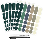 180Pcs Removable Labels for Jars Waterproof Self Adhesive Kitchen Label Stickers for Food Storage Containers, Home and Pantry Organization,2 Marker Pens Included